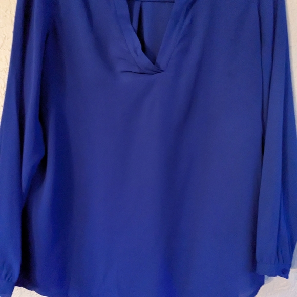 Adrianna Papell Royal Blue Blouse Size Large - Picture 1 of 3